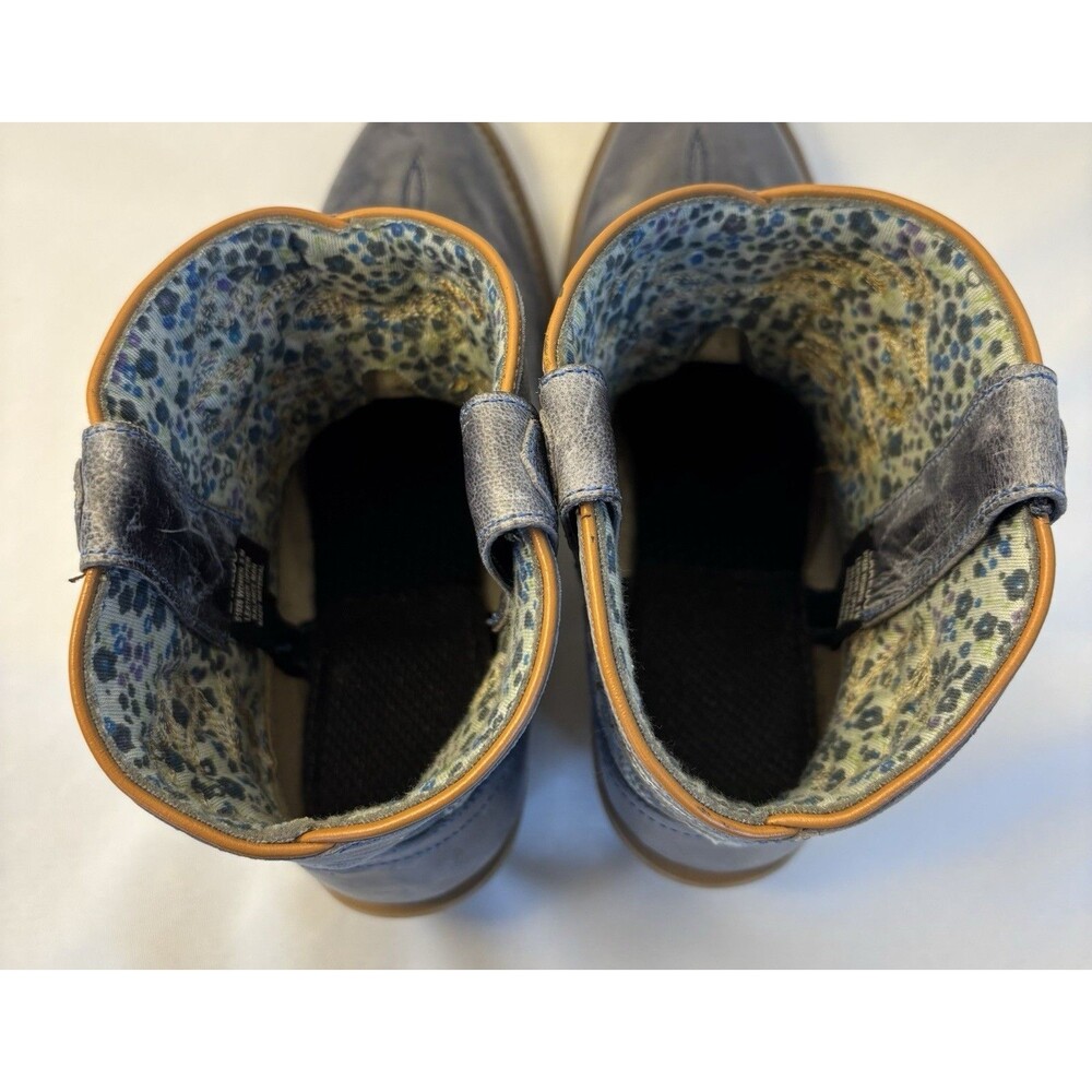 LAREDO Sapphyre Leather Western Short Boots Blue Gray Booties Women 8M #51026 - Picture 6 of 13